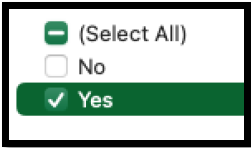 Select Yes